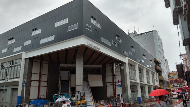 大須中公設市場跡地 商業施設工事は仕上げの段階