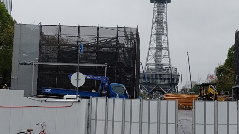 ついに建屋も出現 久屋大通公園再整備2019年10月現在