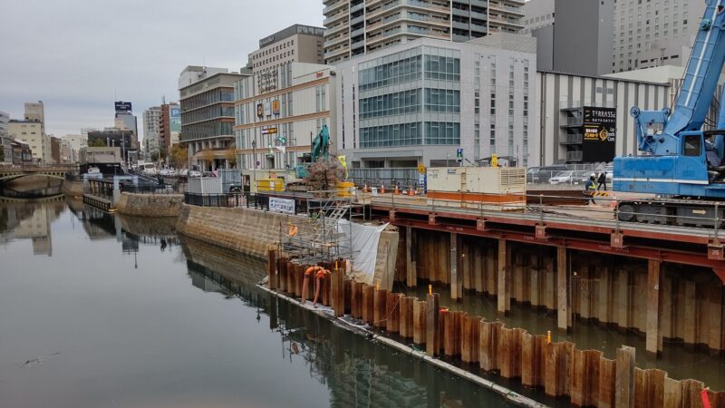 魅力あるウォーターフロントへ！？ 堀川天王崎橋付近護岸工事