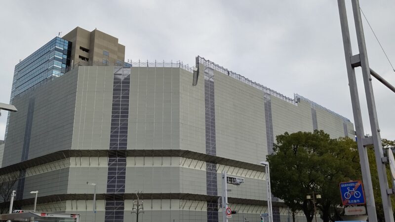 旧ビル解体は順調 中日ビル建て替え工事年3月 名古屋 栄日記 旧ビル解体は順調 中日ビル建て替え工事年3月 名古屋 栄日記