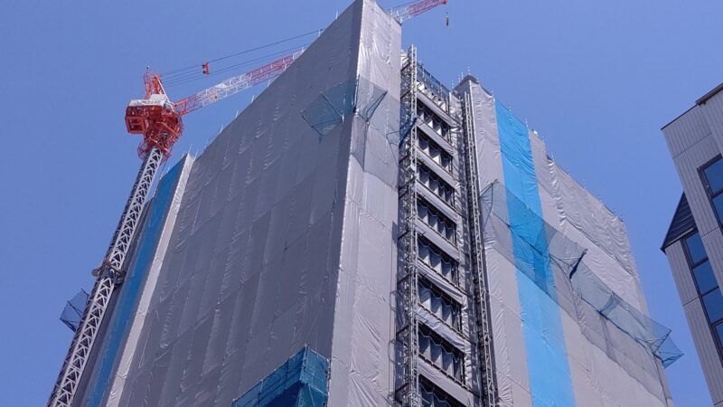 躯体は16Fまで ローレルタワー名古屋栄2020年6月