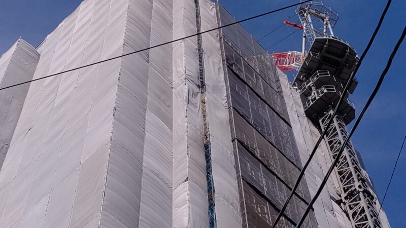 躯体はぐんぐん上昇 「グランドメゾン久屋大通」建設状況 2020年9月