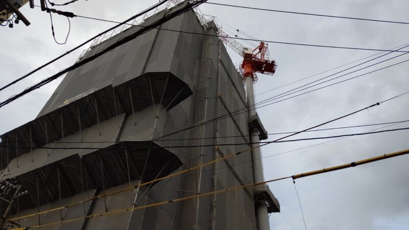 円頓寺商店街のすぐ脇で高層マンション「シティハウス名駅那古野」が建設 2020年10月
