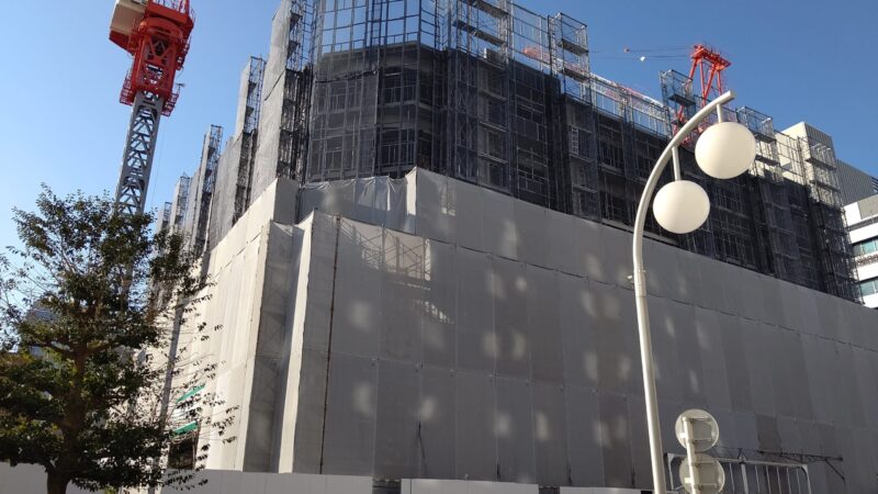 伸び盛り・・・ 「プラウドタワー錦」(中区錦二丁目7番第一種市街地再開発事業)建設状況 2021年1月