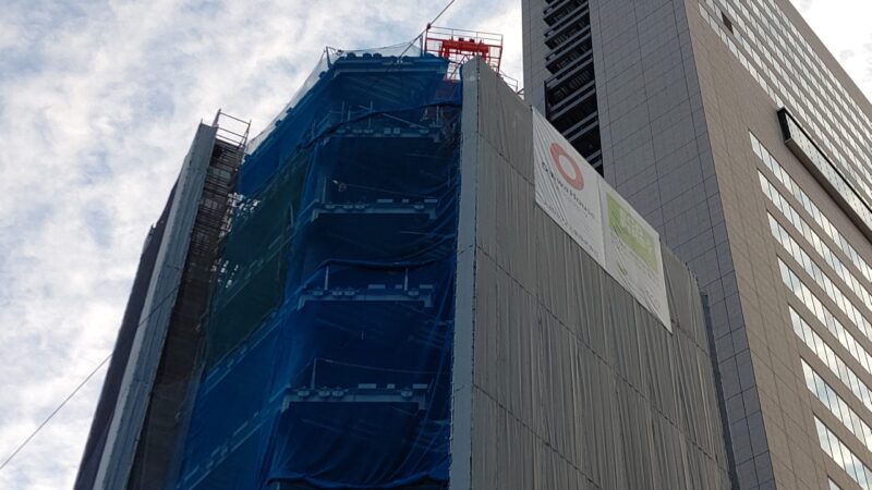 躯体は最上階に・・・「コレクトマーク名駅四丁目」建設状況 2021年1月