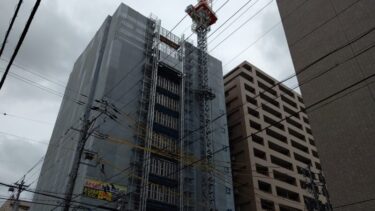 躯体はぐんぐん・・・「グランドメゾン名駅三丁目」建設状況　2021年4月