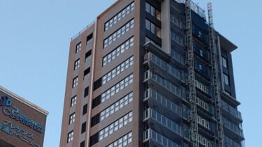 上層部がお目見え・・・「プレサンスタワー久屋大通ザ・レジデンス」建設状況　2021年5月