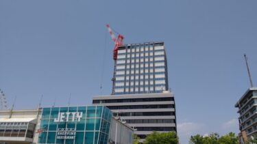 外観はほぼ完成  新「名港ビルディング」建設状況 2021年5月