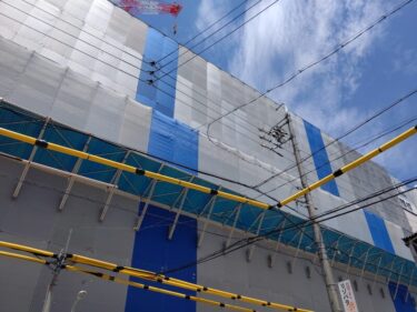 骨組みはほぼ完成・・・「河合塾千種校新キャンパス」建設工事 2021年7月