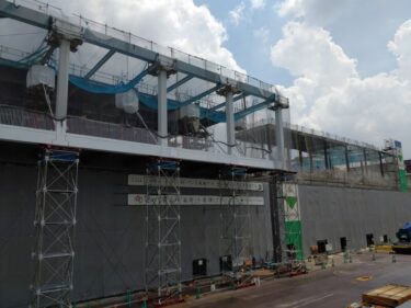 シルエットが徐々に・・・「名古屋造形大学新キャンパス」建設状況 2021年8月