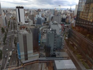 巨大ビルが次々と解体・・・「リニア中央新幹線名古屋駅」建設工事 2021年8月