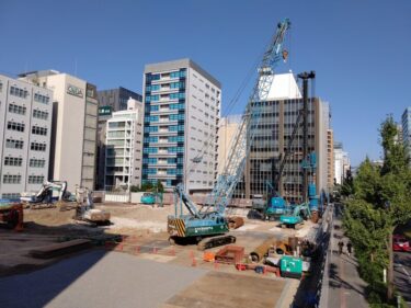 旧ビルは解体完了・・・「名古屋フコク生命ビル」(【仮称】名古屋丸の内一丁目計画)建替工事 2021年10月