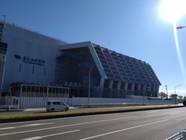 工事は終盤へ・・・「名古屋市国際展示場(ポートメッセなごや)1号館」建設状況 2021年12月