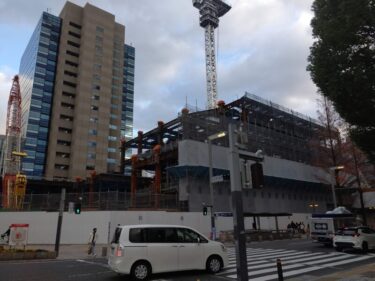 一気に躯体が上昇・・・新「中日ビルディング」建設状況 2021年12月