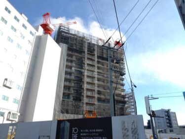 すでに大きな存在感・・・「NAGOYA the TOWER」(【仮称】名駅南二丁目計画)建設状況 2022年2月