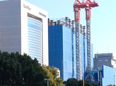 松坂屋パークプレイスのビルと肩を並べて・・・ラグジュアリーホテル「TIAD」（【仮称】名古屋ホテルＰＪＴ）建設状況 2022年3月
