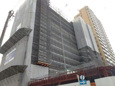 躯体がぐんぐん・・・名古屋初の分譲マンション建替え事業「シエリア本郷駅前」 (【仮称】本郷駅前建替計画)2022年3月