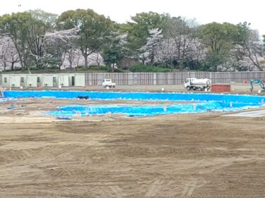 発掘調査が開始・・・新「愛知県体育館」建設工事　2022年４月