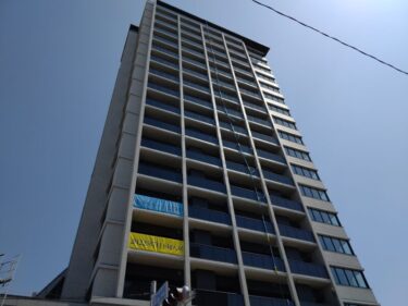 外観はほぼ完成・・・「グランドメゾン大須門前町通」(【仮称】グランドメゾン大須三丁目)新築工事 2022年4月