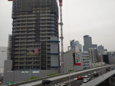 超高層ビル街を背に・・・「NAGOYA the TOWER」(【仮称】名駅南二丁目計画)建設状況 2022年5月