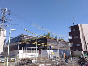 一部で外観がお目見え・・・「中村区役所」新庁舎建設工事　2022年５月