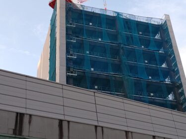 徐々にシルエットがくっきりと・・・「富士ソフト名古屋ビル」建設状況 2022年7月