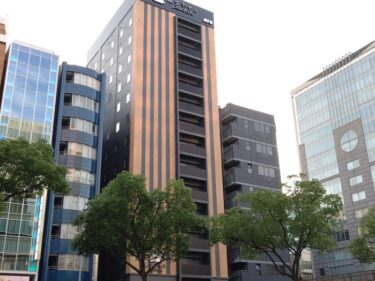 ついに外観がお目見え・・・名古屋初「変なホテル」(【仮称】名古屋市中区錦一丁目ホテル計画)建設状況 2022年7月