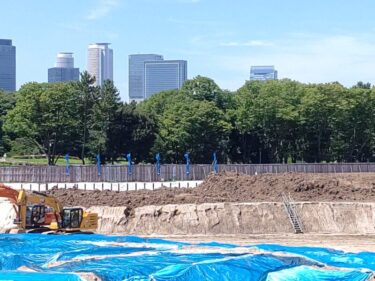 発掘調査を終え・・・新「愛知県体育館」の工事が開始　2022年８月