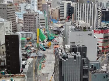 現場にはおびただしい数の重機が・・・「リニア名古屋駅(駅東側)」建設状況 2022年9月