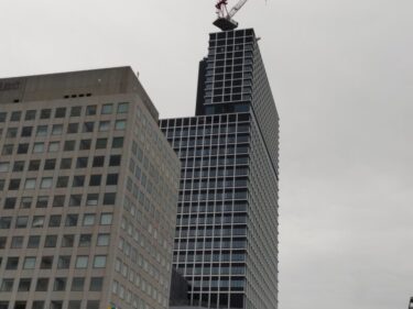 外装工事は終盤・・・新「中日ビルディング」建設状況 2022年11月