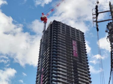 工事は仕上げの段階へ・・・「NAGOYA the TOWER」(【仮称】名駅南二丁目計画 新築工事) 2023年1月