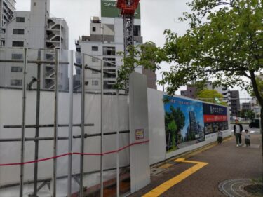 いよいよタワークレーンが登場・・・「葵クロスタワー」(【仮称】東区葵一丁目計画) 2023年5月