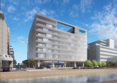 堀川沿い・・・「トーエネック本館」が建替えへ