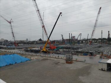 いよいよ工事が本格化・・・巨大物流施設「(仮称)ロジクロス名古屋みなと」建設工事 2023年7月