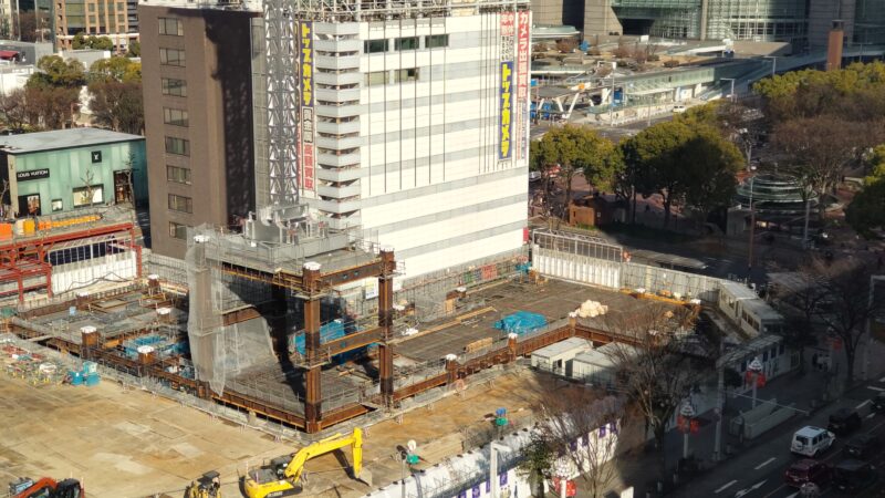 ついに駆体が上昇・・・「(仮称)錦三丁目25番街区計画」建設工事 2024