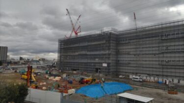 骨組み工事が着々と・・・巨大物流施設「(仮称)ロジクロス名古屋みなと」建設状況 2024年2月