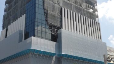 早くも外壁が・・・「ザ・ランドマーク名古屋栄」(【仮称】錦三丁目25番街区) 建設状況 2024年8月