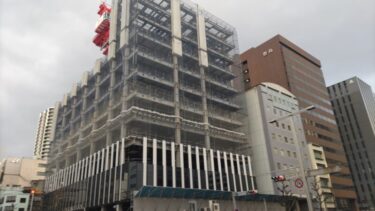 一気に躯体が上昇・・・「【仮称】錦通桑名町ビル」建設状況 2025年1月