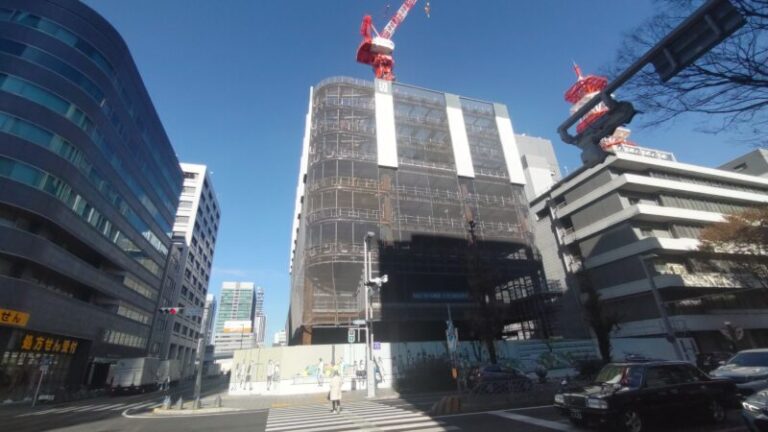 名古屋栄 外観はほぼ完成・・・「栄トリッドスクエア」（【仮称】 S2計画