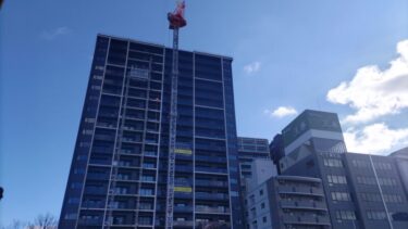 外観はほぼ完成・・・「葵クロスタワー」(【仮称】東区葵一丁目計画)建設計画 2025年2月