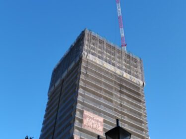躯体工事は大詰め・・・「ザ・ファインタワー名古屋今池」(【仮称】名古屋市千種区内山三丁目PRJ)建設状況 2025年3月
