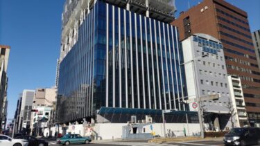 外装が徐々に・・・「【仮称】錦通桑名町ビル」建設工事 2025年3月