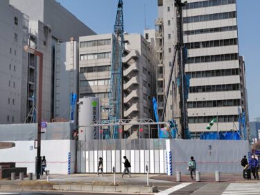 いよいよ基礎工事がスタート・・・旧セントラルパークアネックスビル跡地「【仮称】錦三丁目５番街区計画」建設工事　2025年4月