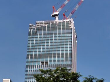 上層階の外観はほぼ完成・・・「ザ・ランドマーク名古屋栄」(【仮称】錦三丁目25番街区計画)建設状況 2025年5月
