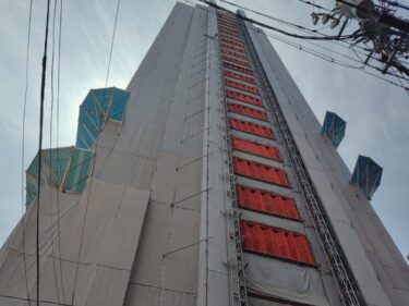 ついに躯体は最上階・・・「プラウドタワー名駅」（【仮称】名駅三丁目計画）建設状況　2025年7月