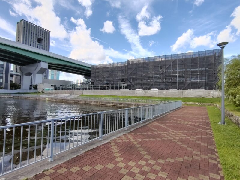 中川 躯体工事は着々と・・・「中川運河堀止地区開発」(【仮称